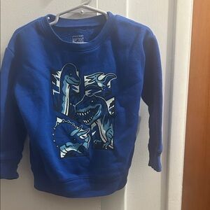 Blue Dinosaur Graphic Sweatshirt for Kids